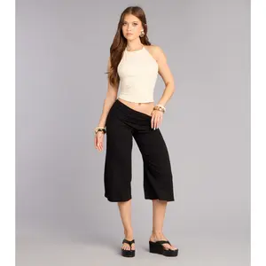 Effortlessly Cool Knit Gaucho Pants