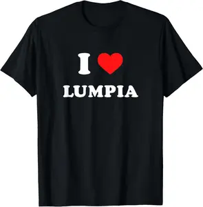 100%cotton I Love Lumpia T-Shirt Filipino Food Shirt T-Shirt