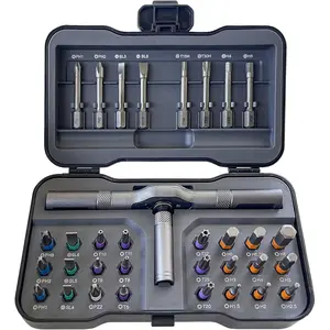 【TikTokShopfalldealsforyou】32 in 1 DIY Screwdriver Set,1 Set Switchable Screwdriver Shape Magnetic Screwdriver Set,Compact and Portable Ratchet Screwdriver Set,Rotatable T-shaped Ratchet Handle Hardware,Tools Gadgets,Electrician Tools,Home RepairTool Box