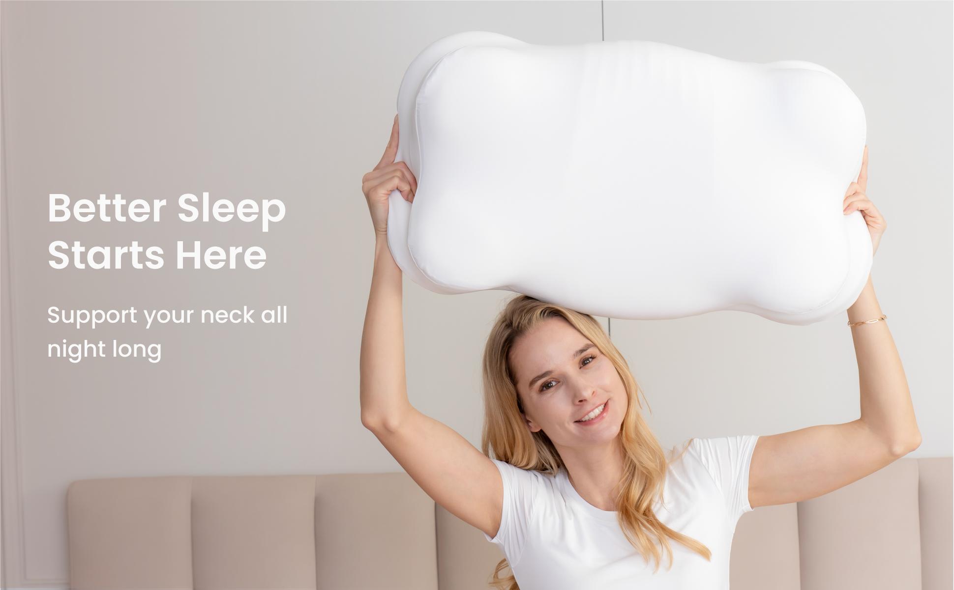 Alcedo Cervical Memory Foam Pillow for Neck and Shoulder Pain Relief, Adjustable Ergonomic Contour Orthopedic Pillow with Cervical Support for Side, Back and Stomach Sleepers