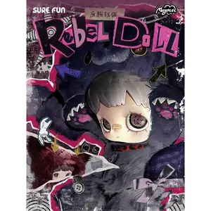 PAP Toys MM 400% Rebel Doll Series Blindbags Random Surprise Set - Sealed Hobby Box, 6+1 Hidden Figurines, Dark Sweet & Cool Collectible Statue Toy for Hobbyists