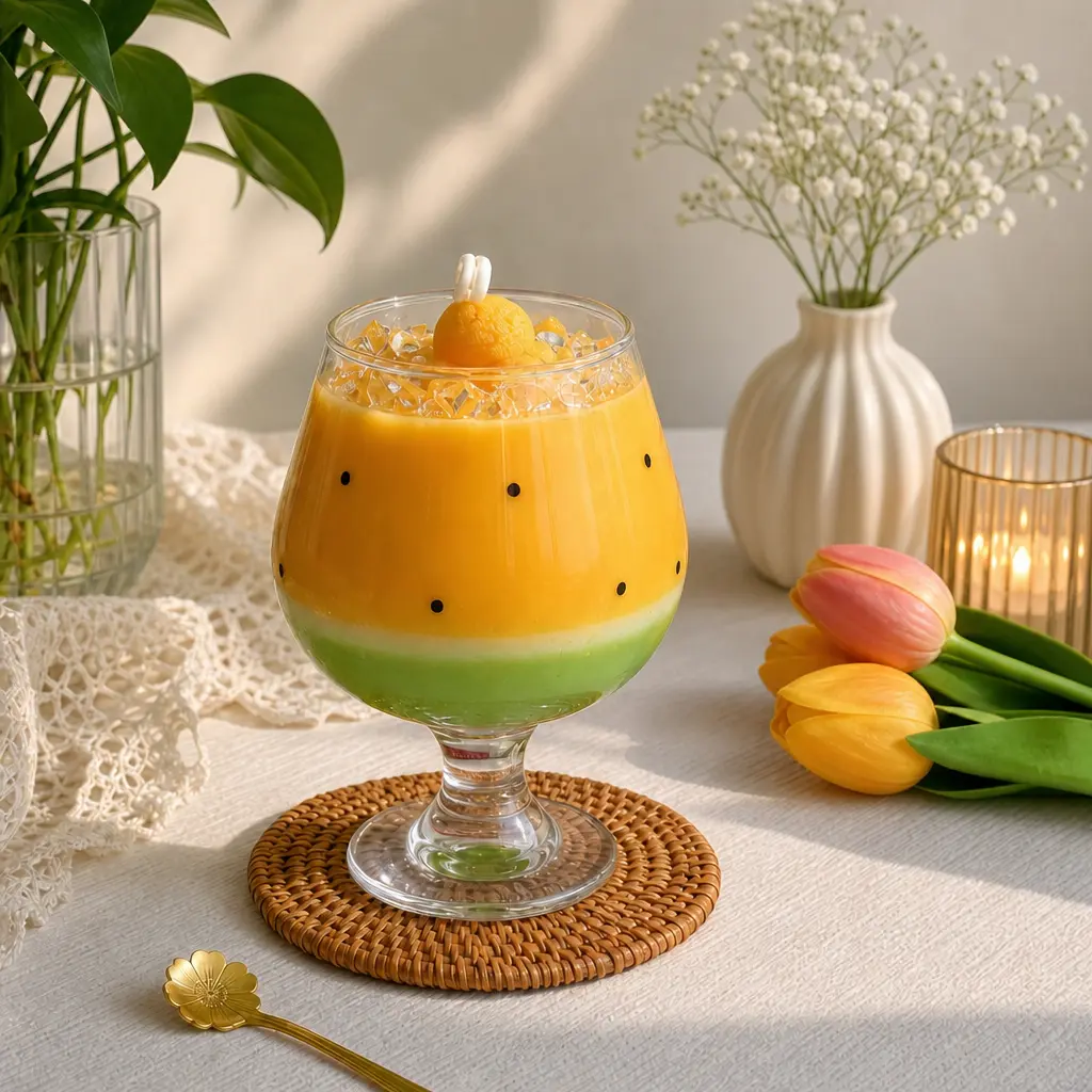 Handmade Tropical Mango Sunrise Candle, Home Decor Accent, Home Supplies Item