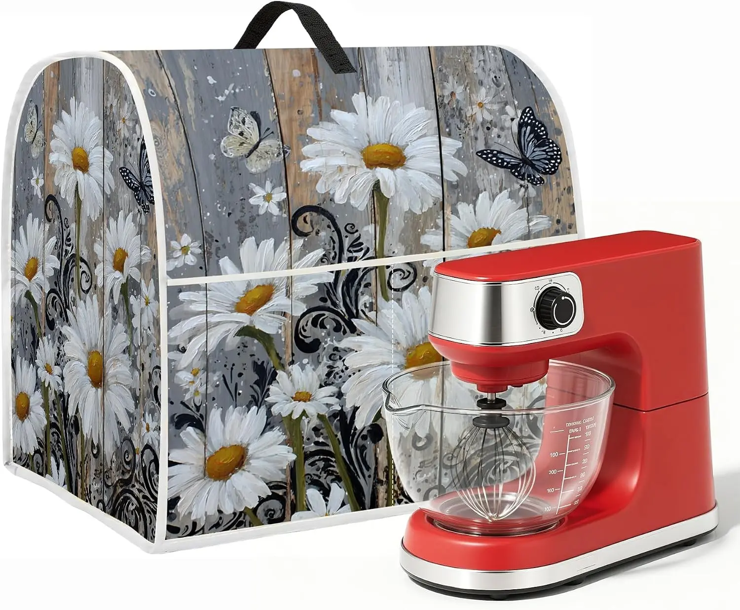 Dust Cover for 4.5 qt and All 5 qt Kitchen Stand Mixer Kitchen Appliance Protective Cover with Top Handle and Pocket