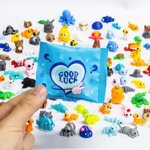 Zaviroxel 3D Printed Animal Blind Bags Random & Cute Collectible 30/50/100 pcs Ornament Holiday Gift Diy Bear Model Action Figure Set for Kids & Collectors Pocket Blindbags Surprise Set Blindbags