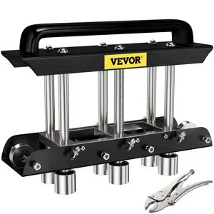 VEVOR Three-Station Edge Roller, Large Radius, 0-90 °   Bending Angle Sheet Metal Brake, Quickly Adjusts for Making 0.63\"-5.7\" Bends in 30-19 Gauge Steel, for Clean Crisp Bends in Metal Roofing Materia