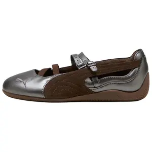 Puma Wmns Speedcat Ballet Lux 'Chocolate Gum' Women's Summer Slip On Round Toe Flat with Soft Leather Upper & Cushioned Insole
