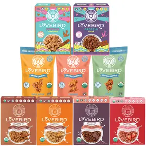 Lovebird Try Everything Pack - High Protein Cereal and Granola, Organic Cereal, No Refined Sugar 9 Pack