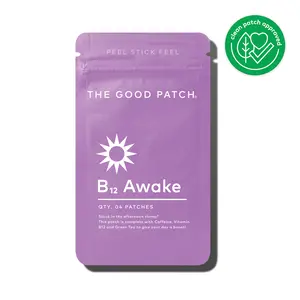 The Good Patch B12 Awake - 04 Caffeine Infused Patches with Vitamin B12 & Green Tea for Early Morning Energy Boosts