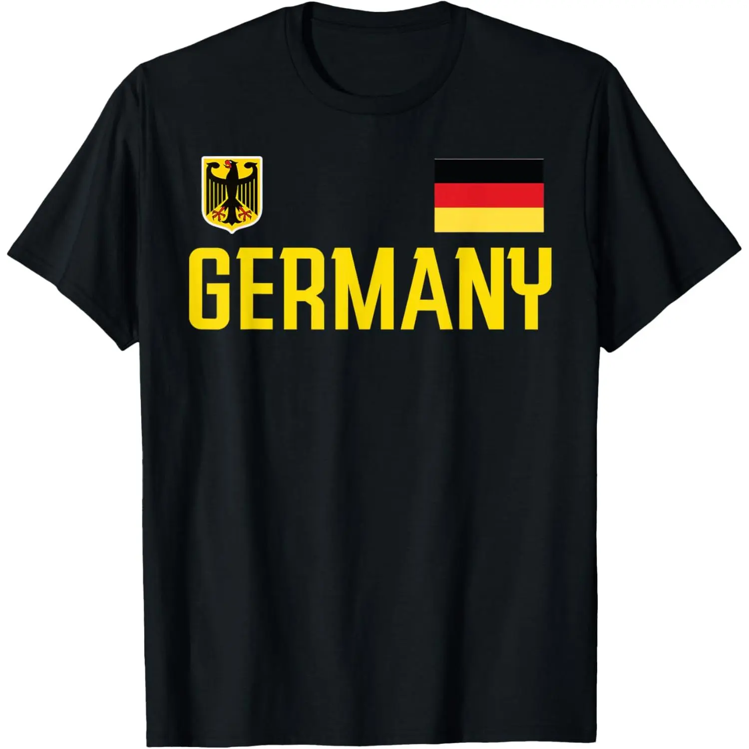 Women's Cotton Casual Short-Sleeve Round Neck Germany Flag Graphic T-Shirt - Deutschland Football Soccer Fan Top, Shortsleeve, Tshirt