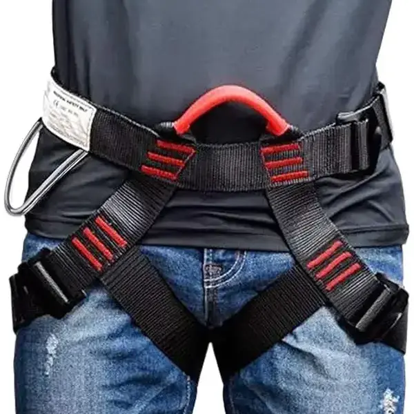 Polyester Thicken Climbing Harness, Protect Waist Safety Harness, safety harness, Wider Half Body Harness for Mountaineering/Fire Rescuing/Rock Climbing/Rappelling/Tree Climbing