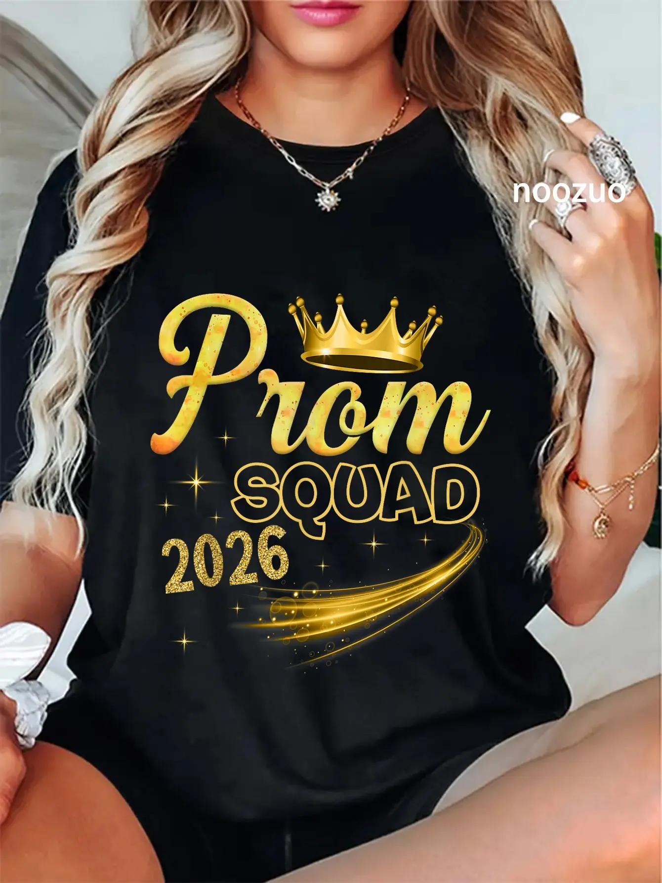 100% Cotton Prom Squad Graduation Class Of 2026 Party T-Shirt