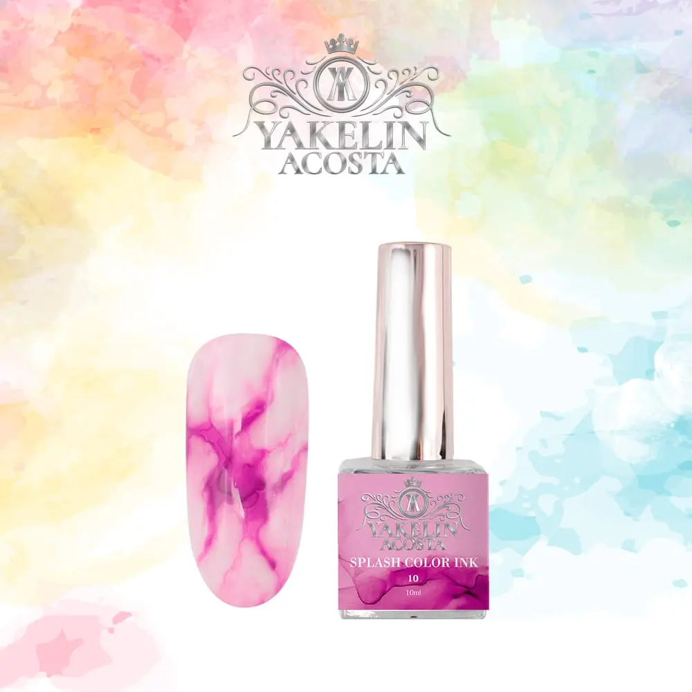 Alcohol-Based Air Dry Nail Polish Art Ink - Lightweight Cosmetic Beauty Product, Splash Marble Color Ink #2, Blooming Effect Nail Supplies for Layered Manicures