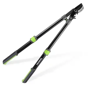 #SpringGlowUp WORKPRO Extendable Anvil Lopper with Geared Mechanism, 25-37" Branch Cutter with 1.6" Cutting Capacity, Heavy Duty Garden Tree Trimmer with Steel Blade