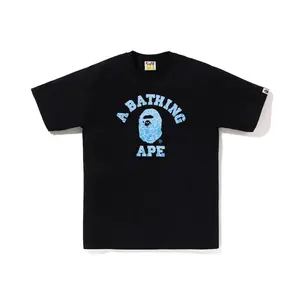 BAPE ABC Sea Surface Camo College Tee Black (men) by StockX