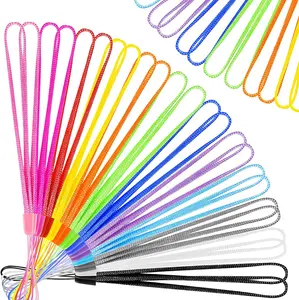 Shappy 100 Pcs Hand Wrist Strap Lanyard Bulk 7Inch Nylon String for USB Flash Drive Cell Phone Keychain ID Badge Holder(Multicolor) Shappy-Handy Wrist-90