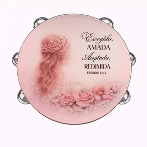 Chosen Tambourine Synthetic Leather Non-Slip Grip Metal Cymbals Premium Wood