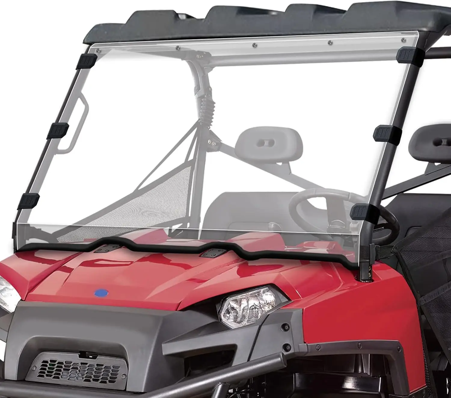 StarknightMT Scratch-Resistant Ranger 800 570 Windshield - UV-Proof Hard-Coated Full Windshield Compatible with Polaris 2010-2016 Ranger XP 800/Ranger XP 800 Crew/Ranger 800 6x6