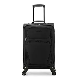 212 MAIN Ultra-Light 8-Piece Expandable Durable Roller 4-Wheel Luggage Set - Black, Expandable Gusset, Spinner Base, Zip Closure, Organizing Cubes, Tie-Downs (US08136), Luggage Sets, Expandable Luggage Sets