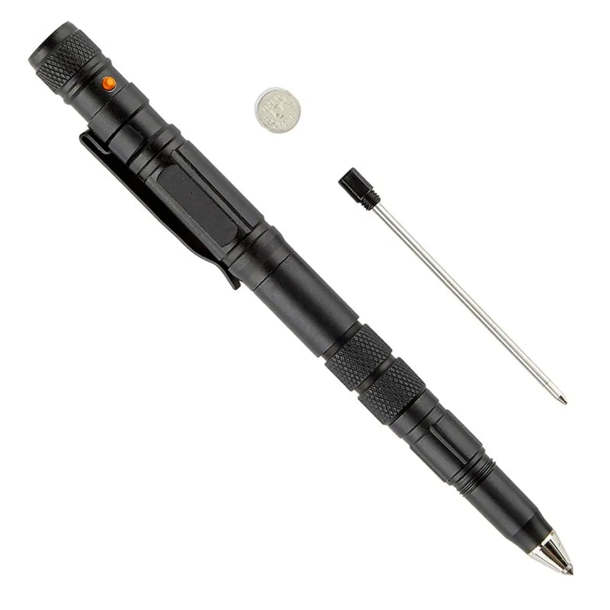 Cole Wheeler P7487 Tactical EDC Pen, Multi-Tool with Cutting Tool, 2 Batteries, 6.3" L, for Everyday Use
