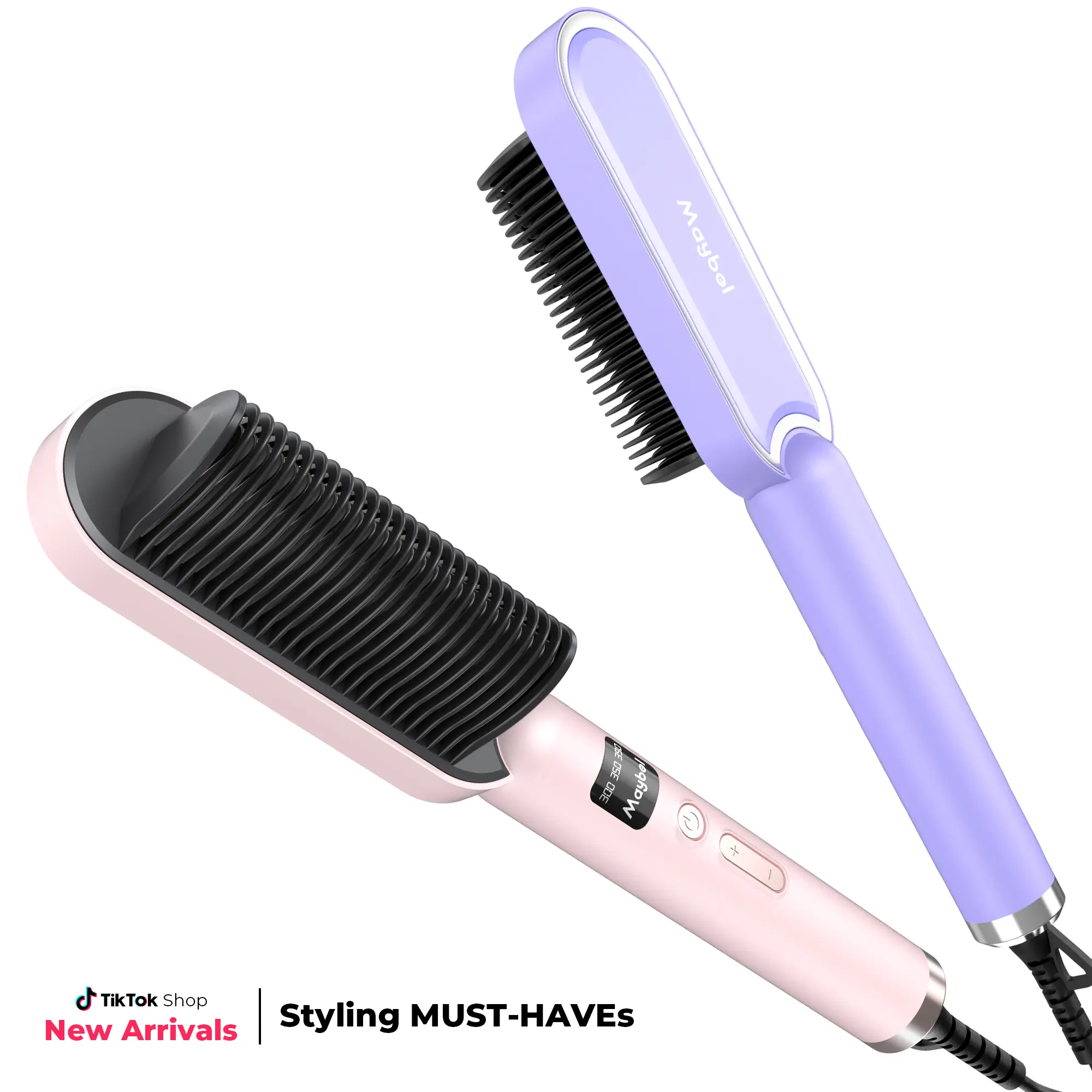 Ring Hair Straightener Brush for Women – A Professional-Grade Hair Straightening Iron with Built-in Comb, Featuring Fast Heating Technology and Anti-Scalding Protection, Perfect for Creating Salon-Quality Results at Home