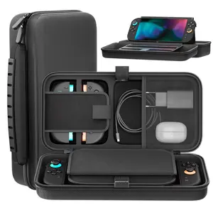 Carrying Case Compatible with Switch 2 & Original & OLED Version, Custom Spot for Joy-con & AC Adapter, Portable Lightweight Durable Design Travel Switch 2 Accessories Carrying Case Bag for 20 Game Cards