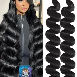 Addictive 30 40Inch Body Wave Bundles Human Hair Brazilian Hair Water Wavy Weave Human Hair 3 4 Bundles For Women deal Wholesale