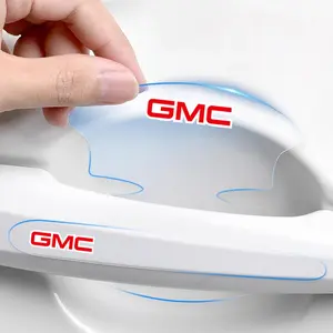 8Pcs TPU  Car Door Bowl Anti-scratch Stickers Protection Decals Film Auto Decorative Accessories For GMC Terrain Sierra Canyon Yukon Acadia Savana Denali AT4 Granite