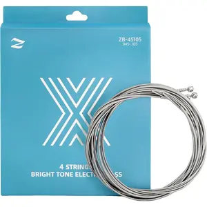 Bass Guitar Strings 4 Strings Guitar Accessories Bass Instrument Accessories Bass Strings Guitar Replacement Set Nickel Alloy  Plated Steel with Coating 1Pack (4-String,45-105)