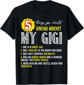 100% Cotton 5 Things You Should Know About My Gigi Sunflower T-Shirt