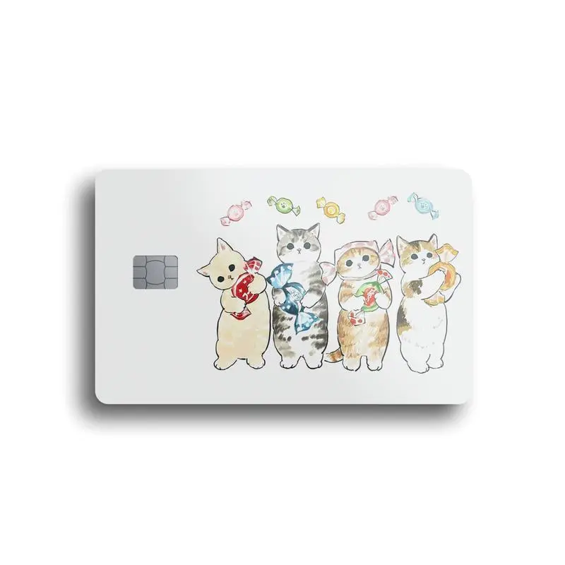 Cats and Candy Card Skin | Card Skins Aesthetic & Custom Covers | Personalize Your Daily Carry