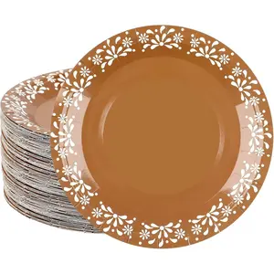 100 Pcs 9 Inch Platos De Barro Mexicanos Disposable Paper Plates Mexican Paper Plates Cielito Lindo Party Decoration for Mexican Birthday Party Supplies Baby Shower Wedding Decor