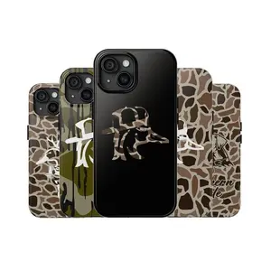 Camouflage duck hunting phone case, camouflage pattern, wild duck hunter gift, compatible with iPhone 17/16/15/14/13/12/11 Pro Max/Plus and Samsung Galaxy S23FE/22/23/24/25.