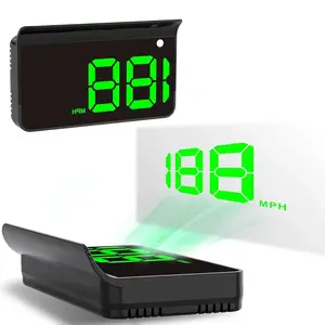 Car Digital Speedometer HUD with Screen Hood - HD Green Display, Glare-Free Design, GPS Real-Time Speed Tracking, Quick Install, Ideal for Long-Distance Driving, Father's Day Gift Option