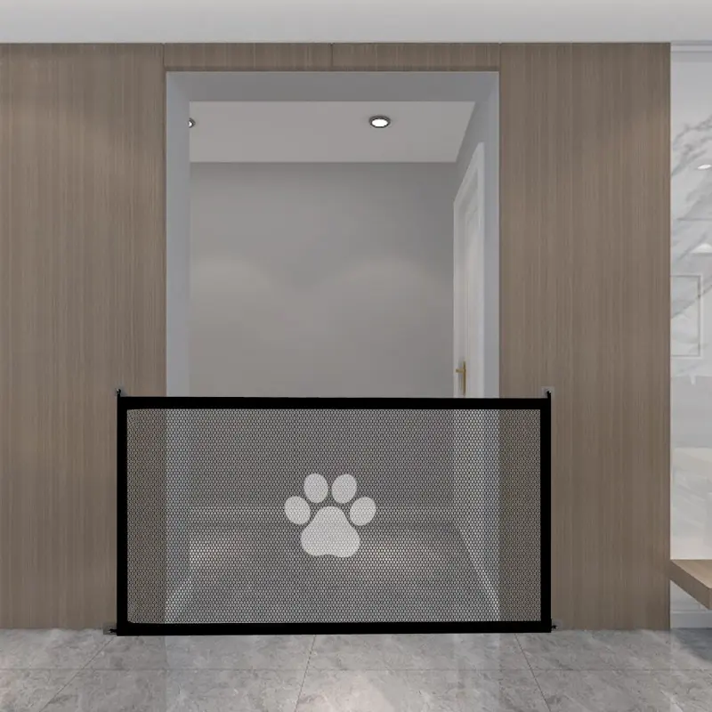 Cloth Indoor Pet Partition Fence - No-Drill, Portable, Foldable Dog Safety Isolation Obstacle Net