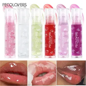 1PC Fruit Smell Hydrating Moisturizing Radiant Glowy Lip Gloss, Nourishing, Long-Lasting, Transparent, Glossy, Roll-on Lip Oil Lip Makeup