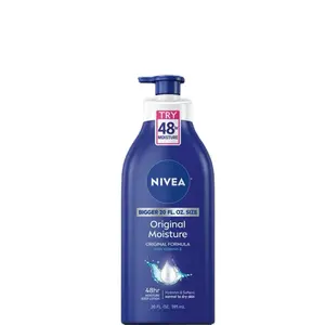 NIVEA Original Moisture Body Lotion with Vitamin E, 20 Fl Oz Pump Bottle, 48hrs Moisturizing Formula butter Skin Care Moisturizer