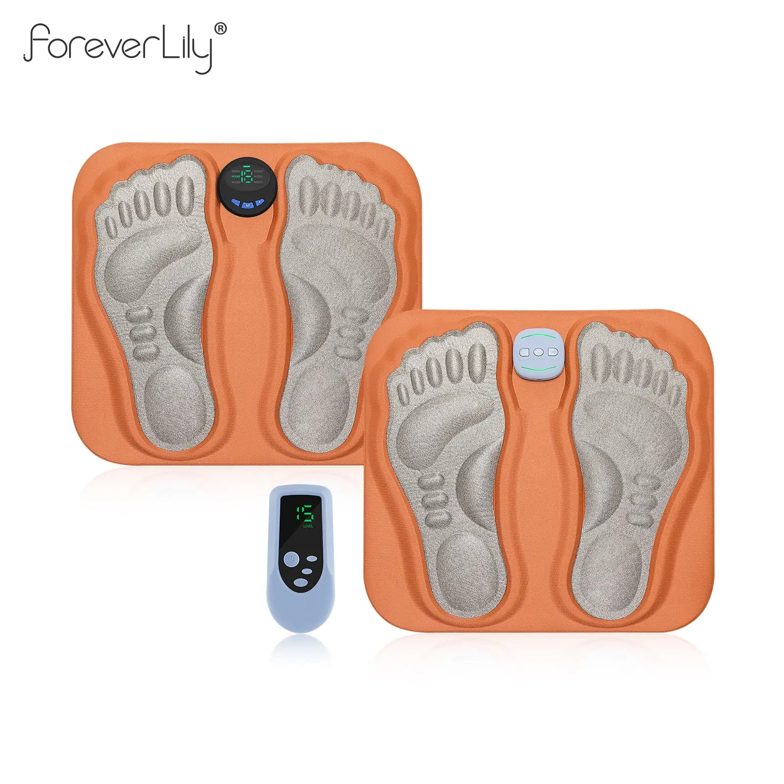Foreverlily Foot Massager with Heat, Shiatsu & Electric Pulse – FSA HSA Eligible Relief for Plantar Fasciitis, Neuropathy, Remote Control Relaxation Gift