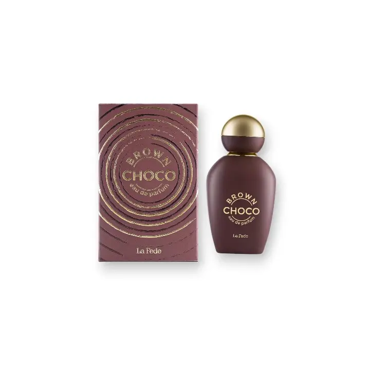Khadlaj Le Fede Brown Choco Alcohol Base Eau De Parfum - 100 ML, 3.4 fl oz - Cacao Vanilla Perfume, Caramel Fragrance, Hazelnut Scent - Captivating Elegant Scent