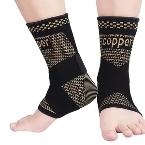Copper Infused Ankle Brace for Men & Women – Compression Support for Sprains, Plantar Fasciitis, Achilles Tendonitis Pain Relief, Sports & Daily Use