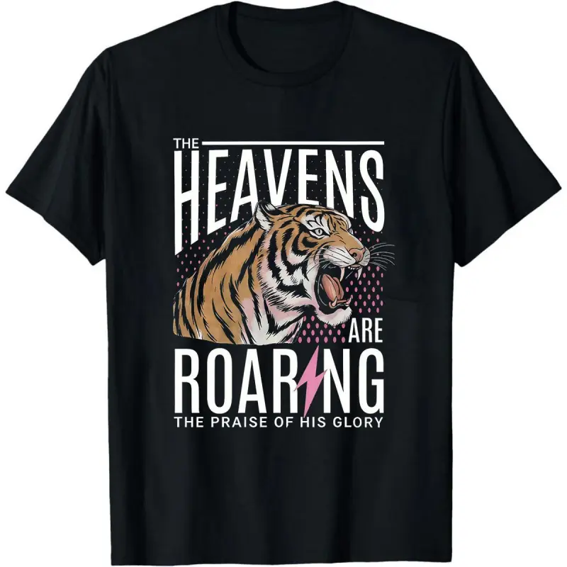 The Heavens Are Roaring Tshirt, Bible Verse Shirt, Religious Shirt, Christian Shirt, 80s Faith Shirt, 90s Aesthetic Clothing