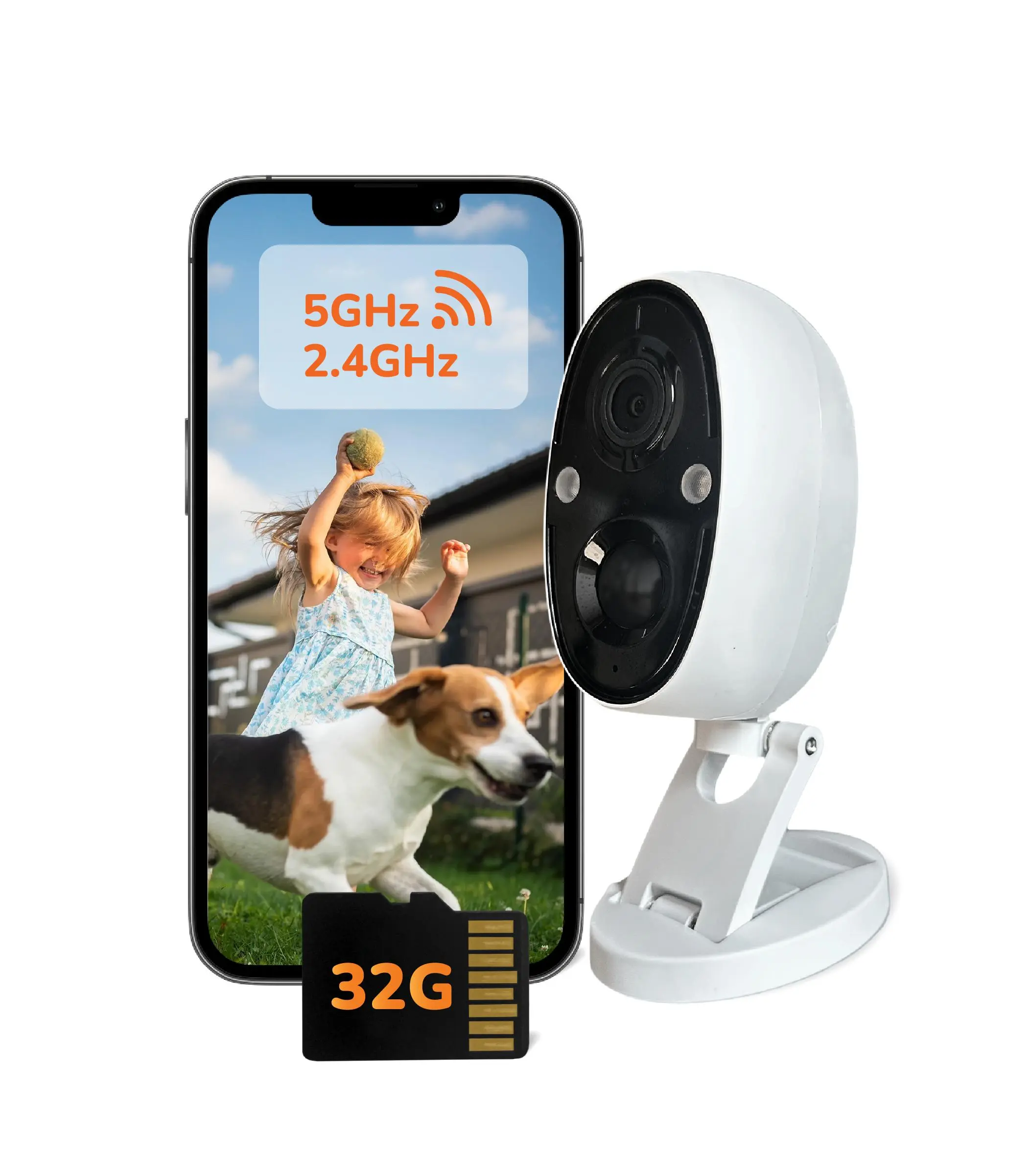SensForge 2.5K Magnetic Security Battery Camera, Dual-Band WiFi Free AI Human & Pet Detection, Spotlight Color Night Vision, Magnetic Mount, Optional AI + Storage Upgrade  reliable surveillance camera summervibes☀️