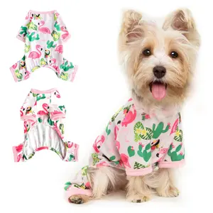 Dog Jumpsuit Cute Animal Print Puppy Pajamas Soft Lightweight Post Surgery Recovery Pets Onesie