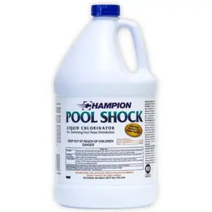 Champion Pool Shock 1 Gallon of Liquid Chlorine Household