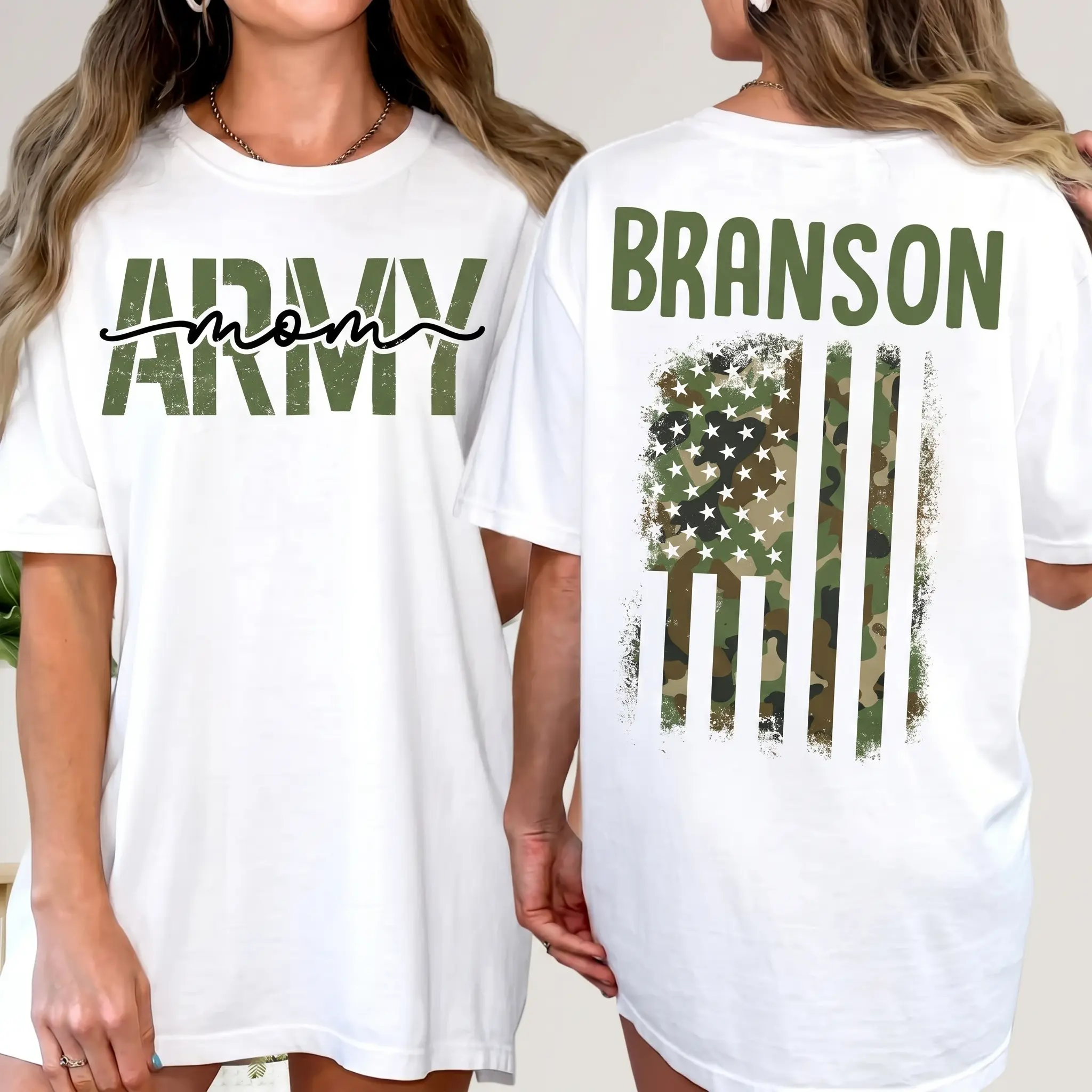 Personalized Army Mom Shirt: Proud Soldier Mom Shirt, Army Graduation Matching T-Shirts for Family, Basic Training Graduation Gift Shirt, Men’s Wear