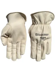 Slickman 1121 Driver Leather Work Glove for Men - Durable Kevlar Stitching & High-Quality Leather for Heavy Industrial Use