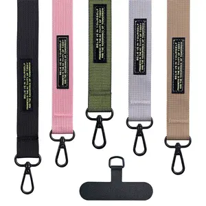 Adjustable Nylon Phone Lanyard with Patch| 5 Trendy Colors (Universal Fit)