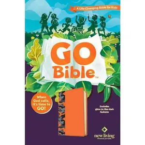 NLT GO Bible, LeatherLike, Orange Camo
