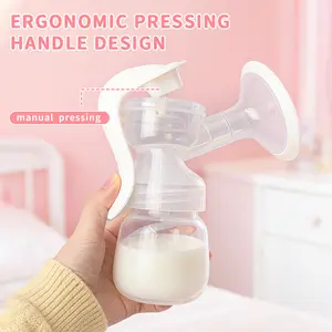 HOTMIR Manual Breast Pump and Baby Bottle, Pump with Nipple, Portable for Travel, Practical Gift, Breastfeeding Bottle Pump