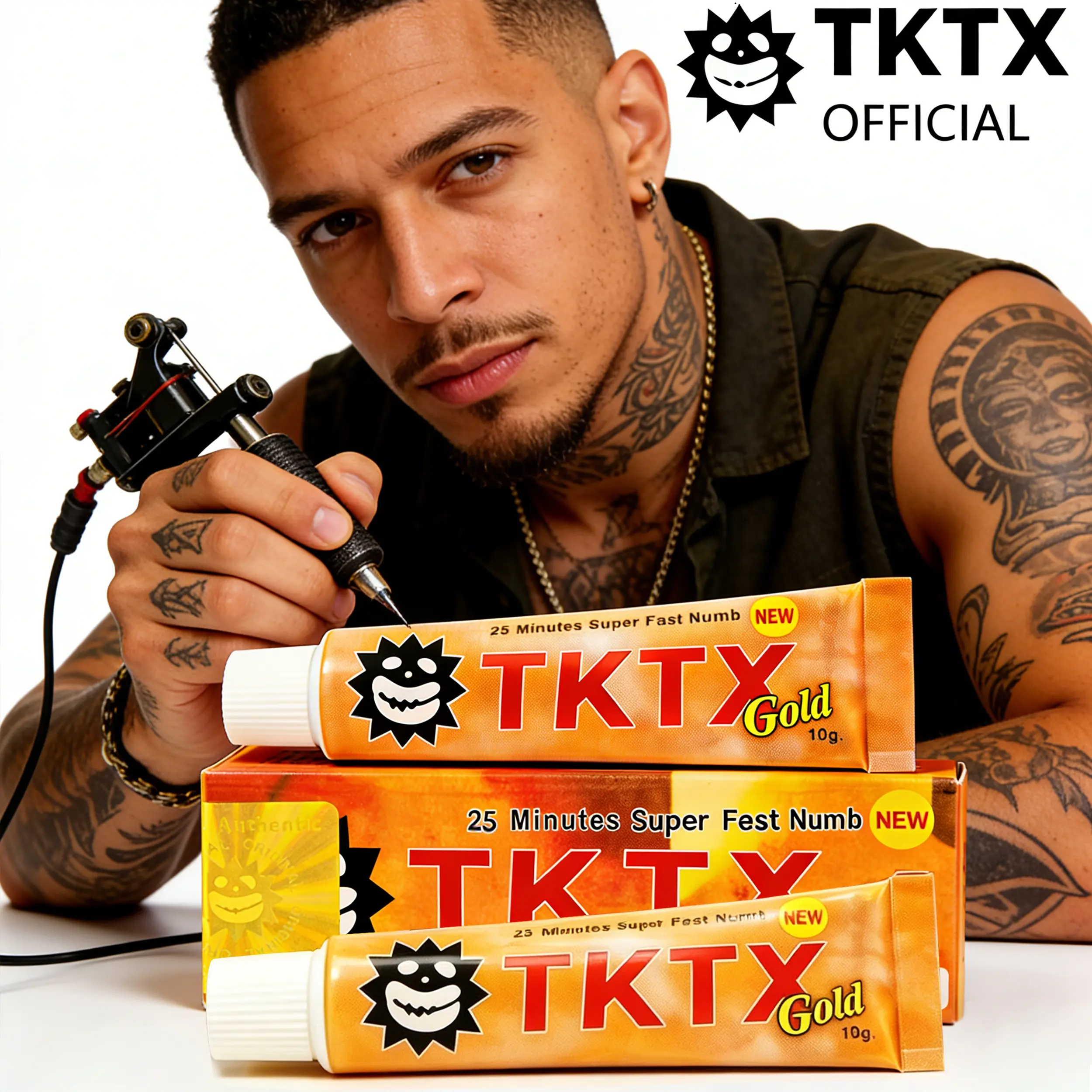 T-K-T-X Tattoo Numbing Cream  (2 Pack)  - 55% International - Pain Free Tattoos - Effective Numbing Formula for No-Distraction Tattoos.