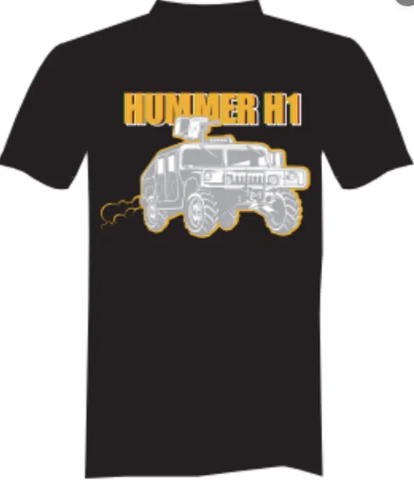 Men's Hummer H1 Short-Sleeve Casual T-Shirt, Menswear (Sizes L-3XL)